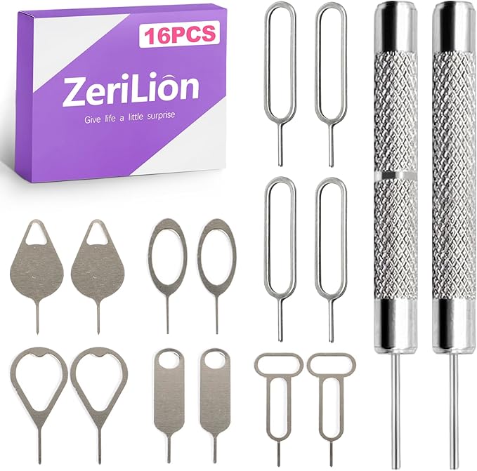 16 Pack SIM Card Ejector Tool Kit, Phone Tray Opener Pin by Unknown