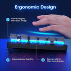 RisoPhy Mechanical Gaming Keyboard, RGB 104 Keys Ultra-Slim LED Backlit USB - Image 6