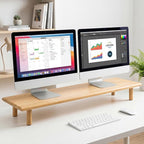 Bamboo Dual Monitor Stand Riser - Image 5