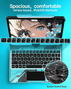 Intermerge Clear Keyboard Case for iPad Pro 13" 2024 Only, 360° Swivel - Image 8