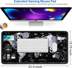 Large Mouse Pad, 31.5x15.7 inch Large Extended Computer Keyboard Mouse Mat - Image 2