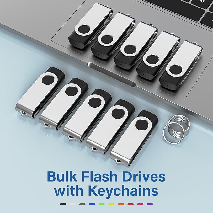 USB Flash Drives 64GB 10 Pack, Wooolken USB 2.0 Thumb Drives - Image 6