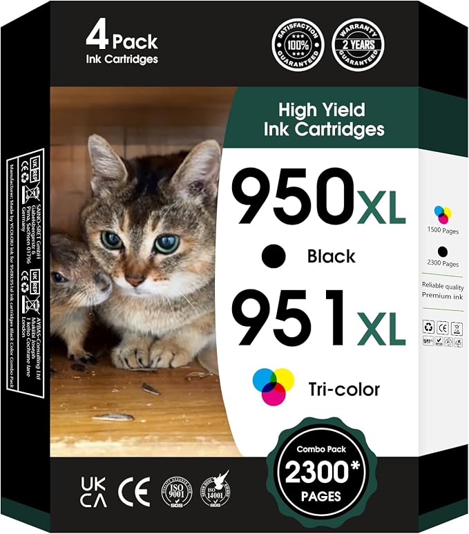 950XL 951XL Ink Cartridges Combo Pack Replacement by Fannster