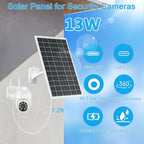 FUTUREZEN 13W Solar Panel for Security Cameras & Trail Cameras, Micro USB & - Image 4
