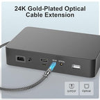 EMK Optical Cable Extension, 24K Gold-Plated Optical Audio Cable Toslink Female - Image 4
