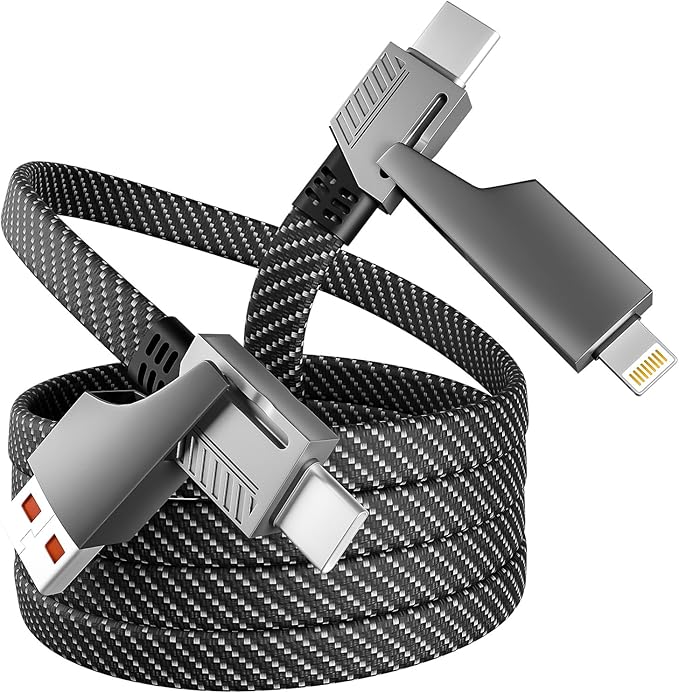 4 in 1 Charging Cable Fast Charging 65W, USB C Cable 4-in-1 USB Multi Charging by MPATIBY