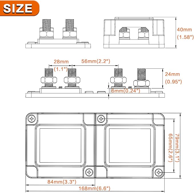 400A Bus Bar 8 M10 Terminal Studs Modular Design Tin Plated Copper Distribution - Image 6
