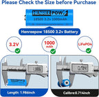 Henreepow 18500 3.2v LiFePo4 Rechargeable Battery, 3.2v LiFePo4 Rechargeable - Image 6