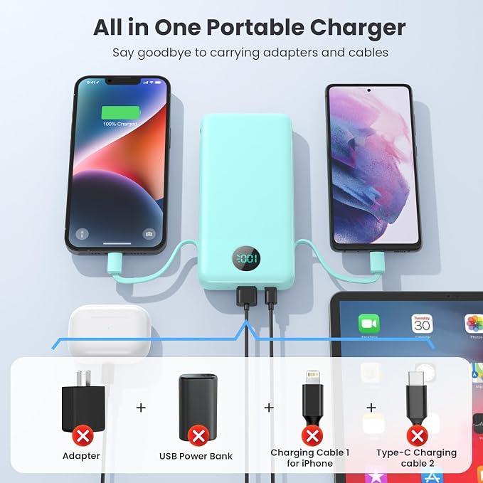 Portable Charger 13800mAh Slim USB C Power Bank - Image 7