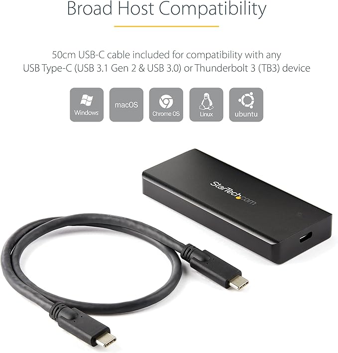 StarTech.com USB-C 10Gbps M.2 NVMe PCIe SSD Enclosure - Image 6