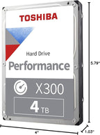 Toshiba X300 4TB Performance & Gaming 3.5-Inch Internal Hard Drive – CMR SATA 6 - Image 7
