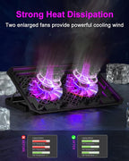 KeiBn Upgrade Laptop Cooling Pad, KeiBn Laptop Cooler 2 Fans - Image 2
