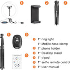 UEGOGO 10'' Ring Light with 72'' Tripod Stand, Dimmable LED Ringlight - Image 6
