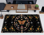 Moth Desk Pad Mushroom Phase Moon Phase Desk Mat, Boho Flowers and Leaves - Image 5