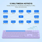 Wireless Keyboard and Mouse Combo, Full-Size Silent Ergonomic Keyboard and - Image 6