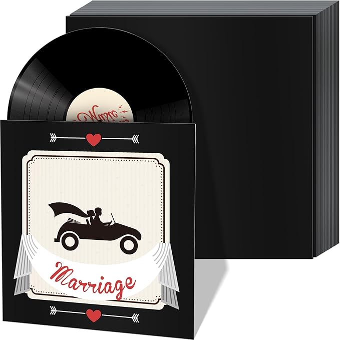 Colarr 30 Pcs 12 Inch Vinyl Record Sleeves 350gsm Blank Album Jackets Cardboard by Colarr