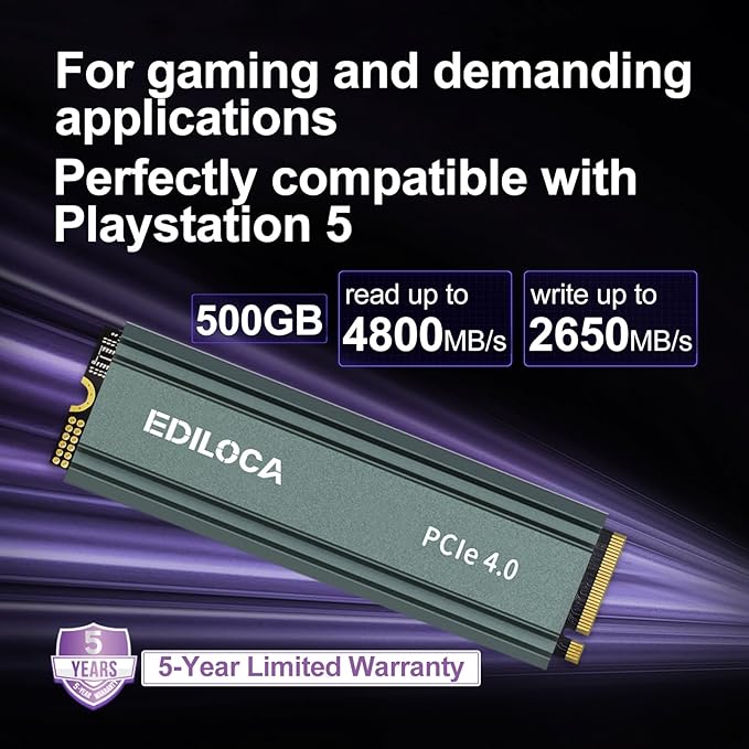 500GB M2 NVME SSD with Heatsink - Image 3