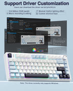 AULA F75 75% Wireless Mechanical Keyboard, Hot Swappable Creamy Keyboard - Image 7