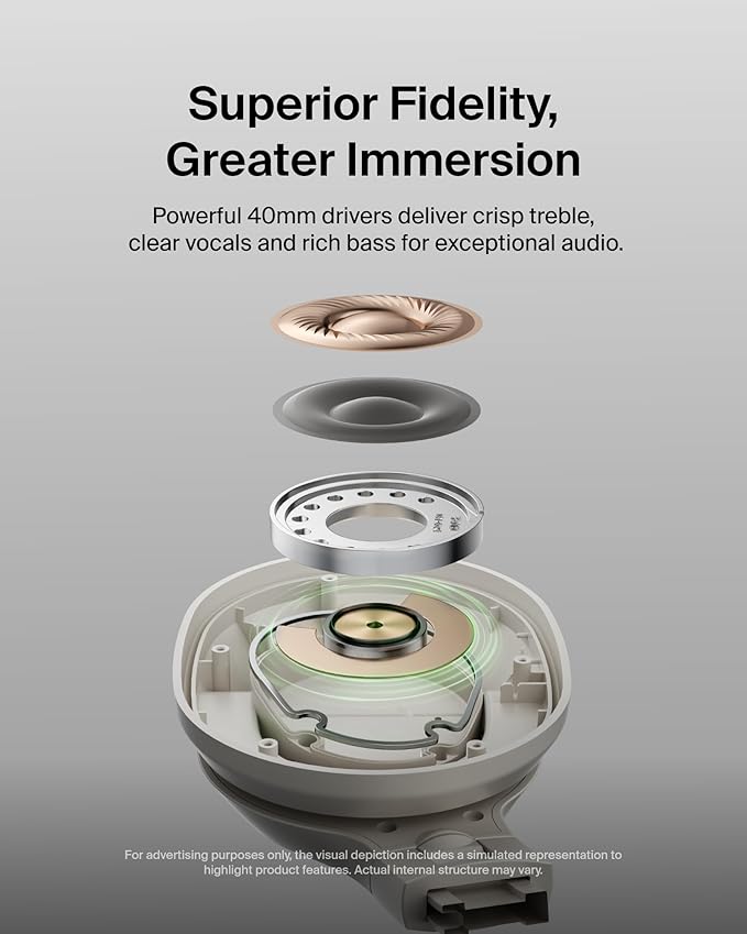 Belkin SoundForm Surround Bluetooth Over-Ear Headphones - Image 4