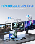 UtechSmart Triple Monitor USB-C Laptop Docking Station - Image 2