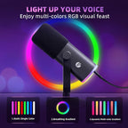 VCOM XLR/USB Gaming Microphone for PC, Dynamic Computer Mic for Streaming - Image 4
