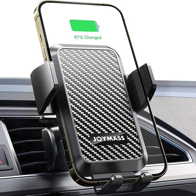 Wireless Car Charger, 15W Fast Charging Auto Clamping Car Charger Cell Phone by JOYMASS