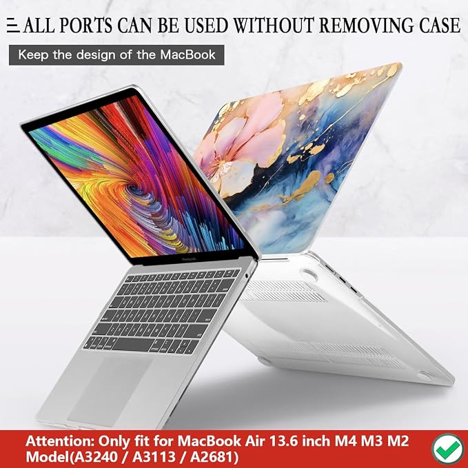 CISSOOK Compatible with MacBook Air 13.6 inch Case M2 M3 M4 Release 2025 2024 - Image 5