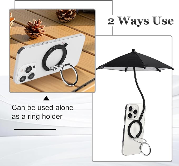 Magnetic Umbrella Phone Stand for Sun Protection, Adjustable Sun Shade Shield - Image 6