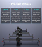 Zecti Camera Slider 24"/60 cm Adjustable Carbon Fiber Camera Dolly Track Slider - Image 2