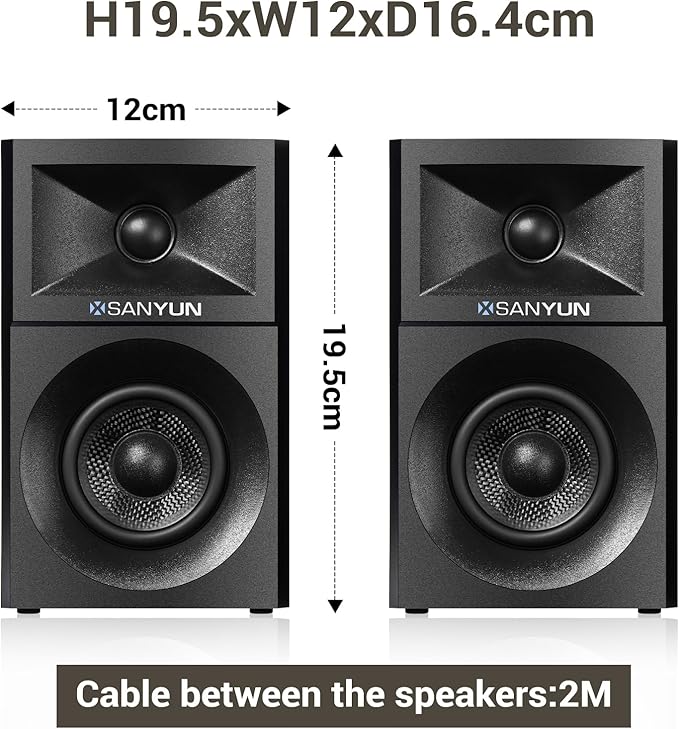 SW203 4.0 Computer Speakers - 60W 4-Way DSP Control 3D Immersive Sound - 3" - Image 2