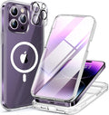 Miracase Magnetic for iPhone 14 Pro Case 6.1 inch, Upgrade Full-Body Clear by Miracase