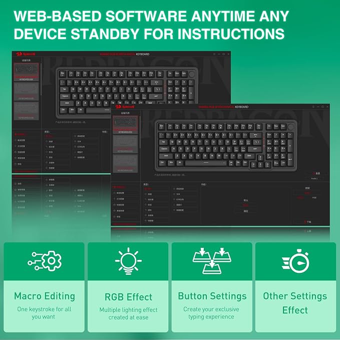 Redragon K686 HE Rapid Trigger Gaming Keyboard, 98 Keys 8K Wired Mechanical - Image 7