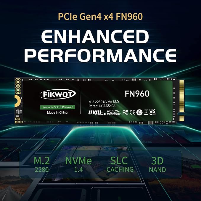 FN960 4TB M.2 2280 PCIe Gen4 x4 NVMe 1.4 Internal Solid State Drive - Image 6