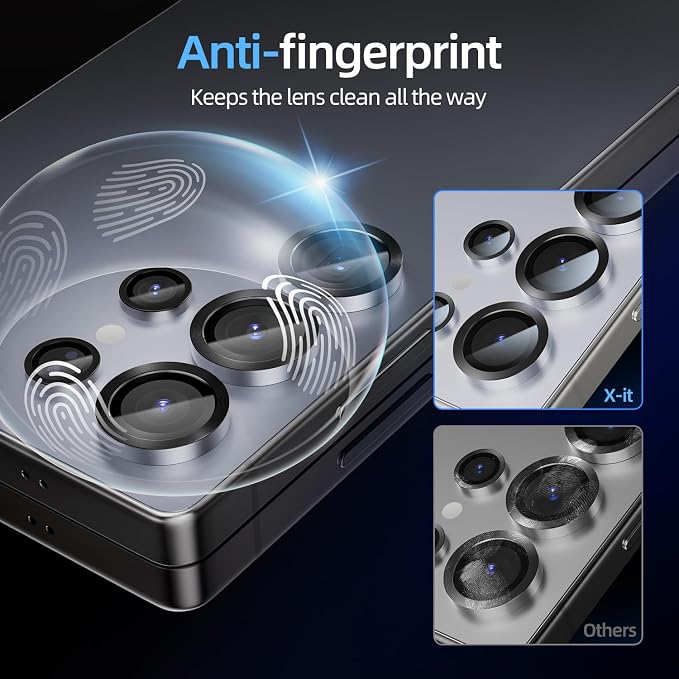 X-it Camera Lens Protector for Samsung S25 Ultra, 9H Tempered Glass, - Image 6