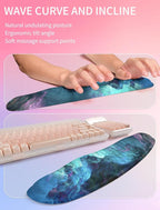 Hokafenle 2in1 Combination, Wave Keyboard Wrist Rest and Ergonomic Curvature - Image 2