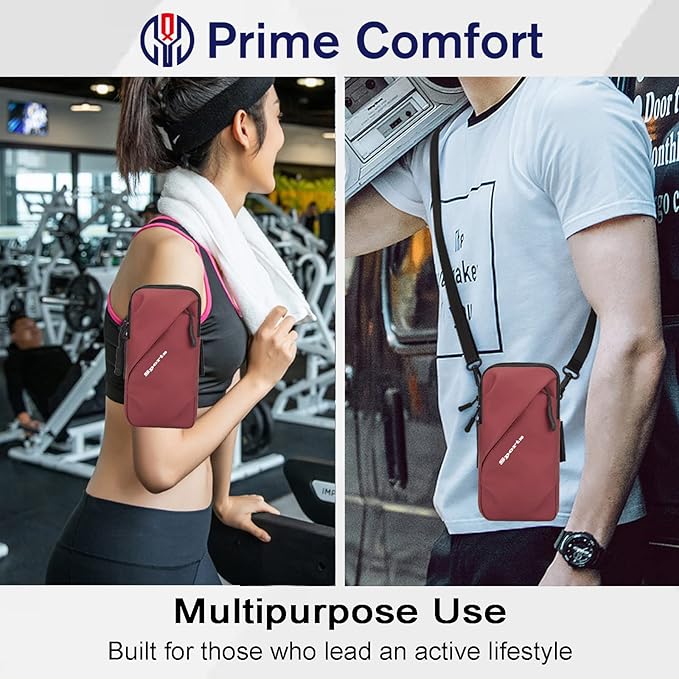 Cell Phone Holder Arm Band, Small Crossbody Shoulder Holsters Bag - Image 6