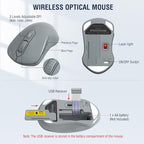 Wireless Keyboard and Mouse Combo, EDJO 2.4G Full-Sized Ergonomic Computer - Image 5