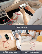 AINOPE USB C to USB Cable 3.1A USB Fast Charge Right Angle, Resistant Nylon - Image 6
