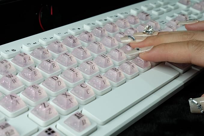 80 Pcs Keyboard Sticker for Long Nails Typing and Gaming, Symbolic and - Image 5