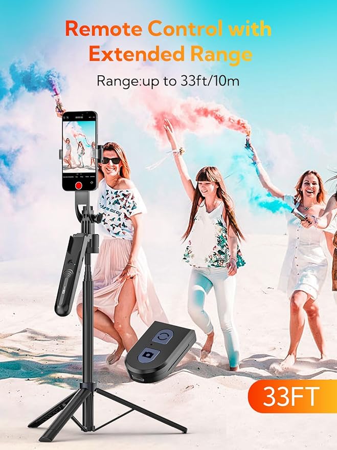 70” Auto Face Tracking Tripod, Extendable 360° Rotation Phone Tripod - Image 4