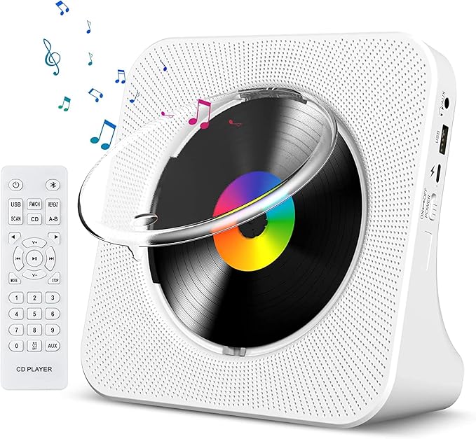 Gueray CD Player Portable Bluetooth Desktop CD Player by Gueray