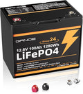 12V 100Ah LiFePO4 Automotive Battery, 15000+ Deep Cycles, 100A BMS, 21.9lb by GRNOE
