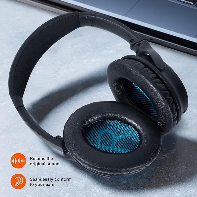 Aurivor Replacement Ear-Pads for Bose QuietComfort QC 35 25 15 2 Headphones - Image 7