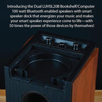 Dual Electronics LUHSL20B Cherrywood and Black 2-Way Bookshelf Speakers - Image 2