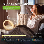 Bluetooth Alarm Clock, Sunrise Simulation Wake Up Night Light, 15W Fast - Image 2