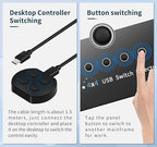 USB 3.0 Switch 4 Computers 3 Computers Keyboard Mouse, 4 Port USB Switcher - Image 2