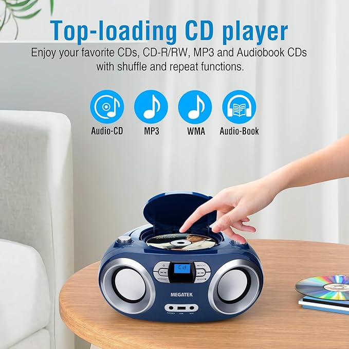 MEGATEK Portable CD Player Boombox - Image 6