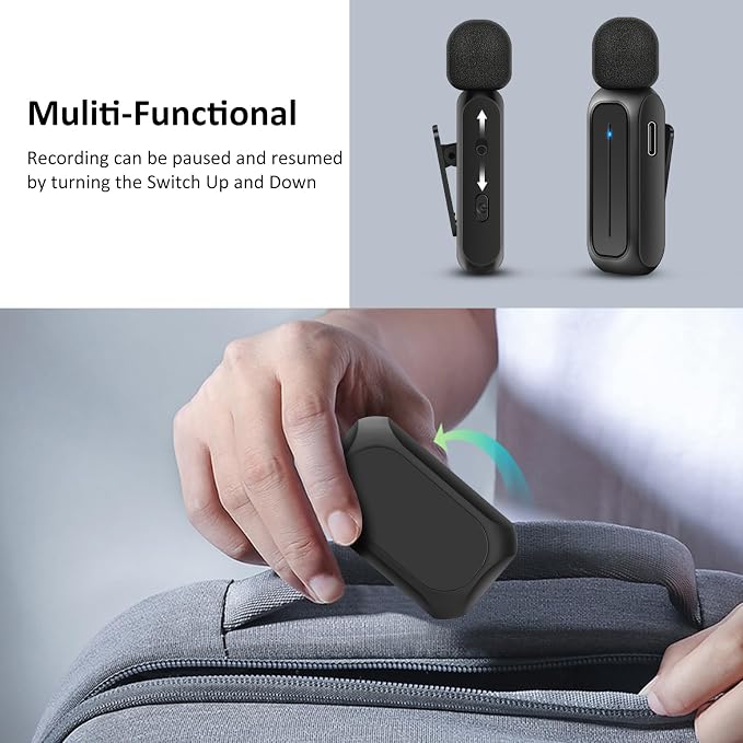 2 Pcs Wireless Lavalier Microphone - Image 7