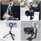 VRIG MG-28 Magnetic Phone Tripod Mount, 1/4" Thread Cold Shoe 360° Rotation - Image 7
