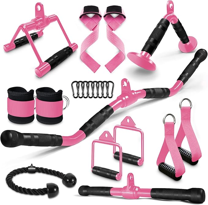 Cable Machine Attachment Set LAT Pulldown Attachments Weight Machine Accessories by WNOEY